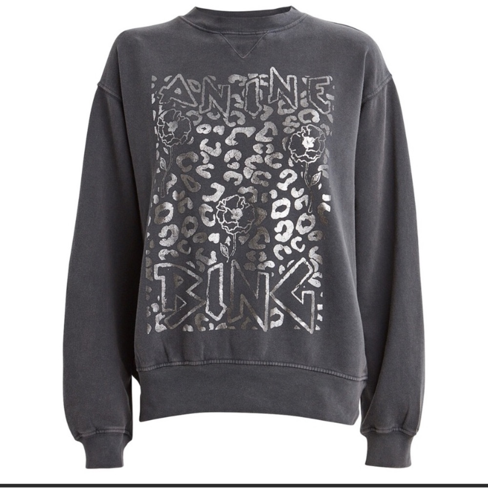 Anine Bing Ramona leopard metallic print Xs